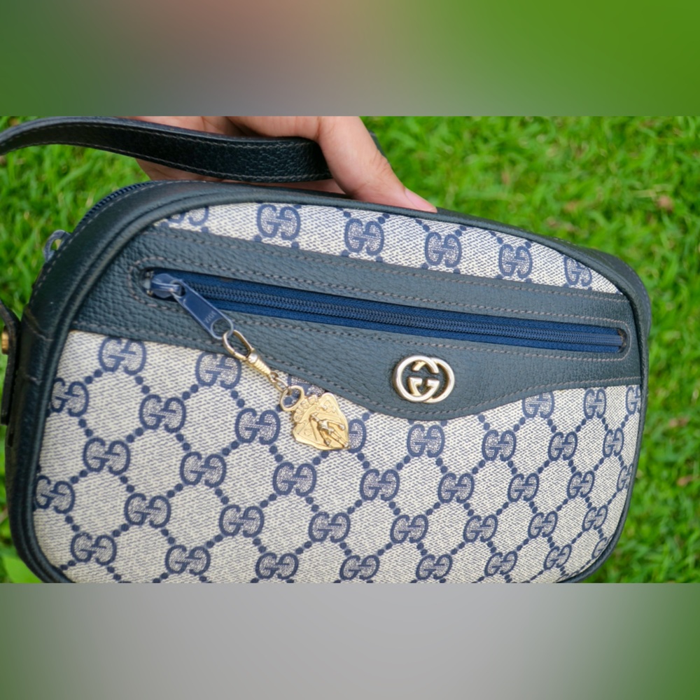 Vintage Gucci Ophidia GG Supreme Navy Blue Shoulder Bag/Crossbody - Picture 8 of 16